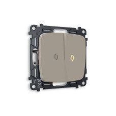 Комплект механизма 2-кл выключателя с подсветкой Ambrella Volt Omega MO364010
