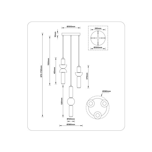 Подвесной светильник Ambrella Light High Light Modern LH11026