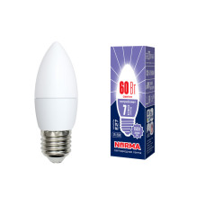 Лампа светодиодная (UL-00003797) Volpe E27 7W 6500K матовая LED-C37-7W/DW/E27/FR/NR