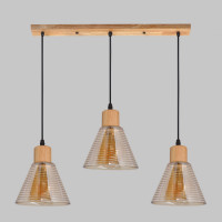 Подвесной светильник IMEX MD.5870-3-P-WOOD+BK