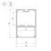 Профиль с экраном Arlight SL-LINE-4970-2500 WHITE+OPAL 036305