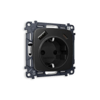 Комплект механизма розетки 2USB A+C 20W (быстрая зарядка) с/з Ambrella Volt Omega MO810010