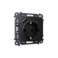 Комплект механизма розетки 2USB A+C 20W (быстрая зарядка) с/з Ambrella Volt Omega MO810010