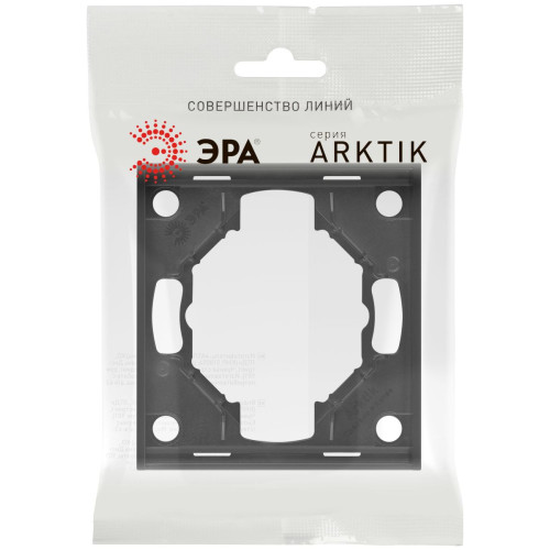 Рамка для розеток и выключателей Эра Arktik 16-5001-05 на 1 пост антрацит Б0070548