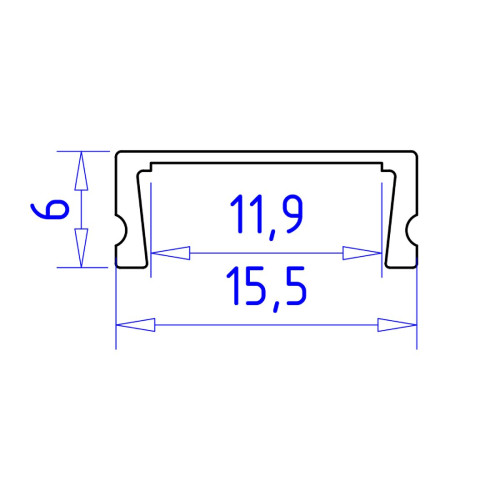 Алюминиевый накладной профиль Ambrella Light Alum Profile GP1700AL