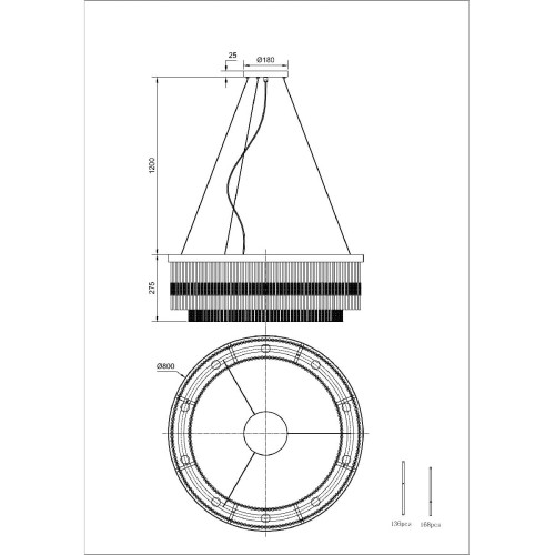 Подвесная люстра Divinare Brillante 6813/17 LM-10