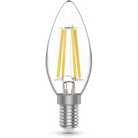 Светодиодная филаментная лампа Gauss Basic Filament E14 4W 4000K свеча 50312242