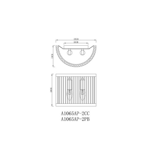 Настенный светильник Arte Lamp Anetta A1065AP-2PB