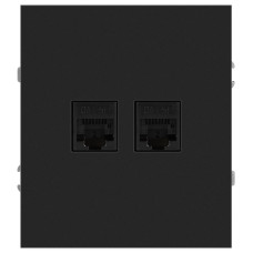 Розетка Эра Arktik 16-3108-05 информационная двойная 2XRJ45 антрацит Б0070488