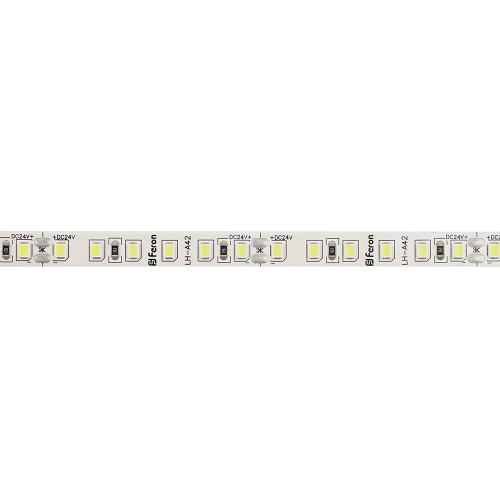 Светодиодная лента 24V Feron LS501, 120*SMD2835, 11W/m, IP20, 3000К (теплый белый) 53086