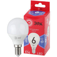Лампа светодиодная Эра E14 6W 6500K LED P45-6W-865-E14 R Б0045356