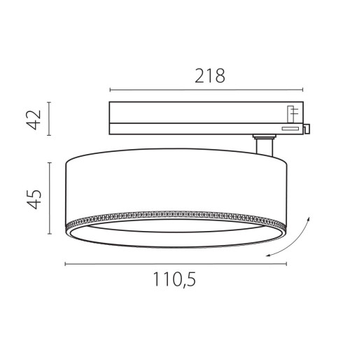Трековый трехфазный светильник Quattro LED с управлением TRIAC Lightstar Alta Pro A5636TRIAC