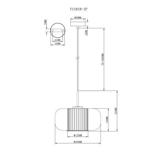 Подвесной светильник Moderli Ember V11818-1P