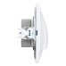 Выключатель кнопка звонковая с подсветкой скрытой установки 6А IP20, белая (керамика) 