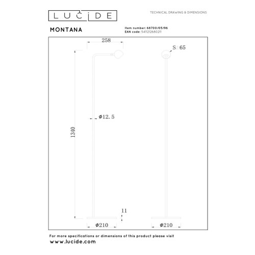 Торшер Lucide Montana 68700/05/96