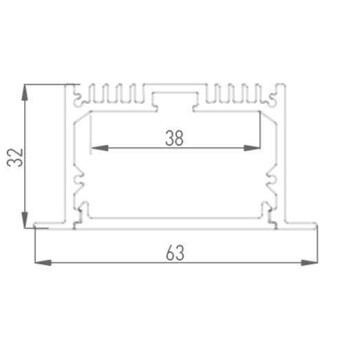 Алюминиевый профиль DesignLed LE.6332-R 010358