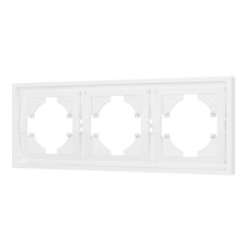 Рамка пластиковая на 3 поста Arlight FRM-TENDO-PL-3-WH 053843 Рамка пластиковая на 3 поста Arlight FRM-TENDO-PL-3-WH 053843