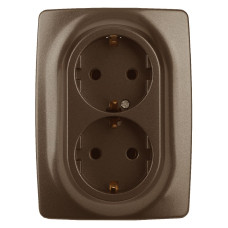 Розетка 2x2P+E Schuko Эра 12-2106-13 Б0031235