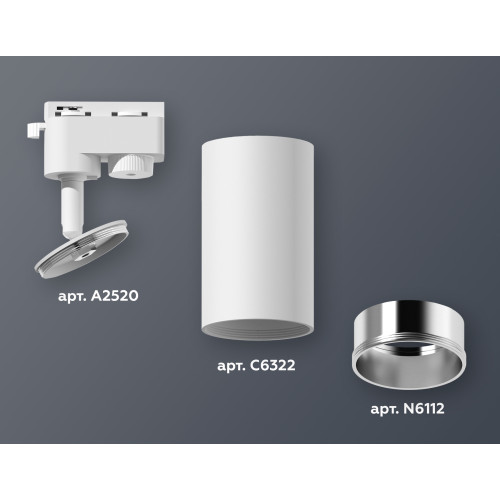 Трековый однофазный светильник Ambrella Light Track System XT6322022 (A2520, C6322, N6112)