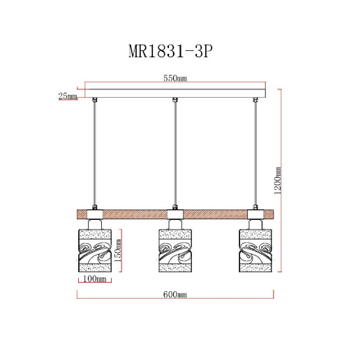Подвесной светильник MyFar Olivia MR1831-3P