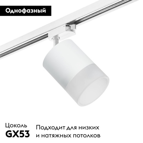 Трековый однофазный светильник Lightstar Rullo (213486+592086+202481) R1T348681