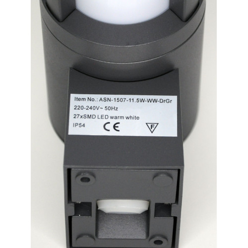 Уличный настенный светильник Elvan PJ-1507/1-11.5W-WW-Gr