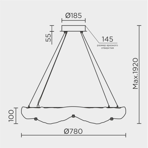 Подвесная люстра Modelux ML.9366.800 GD