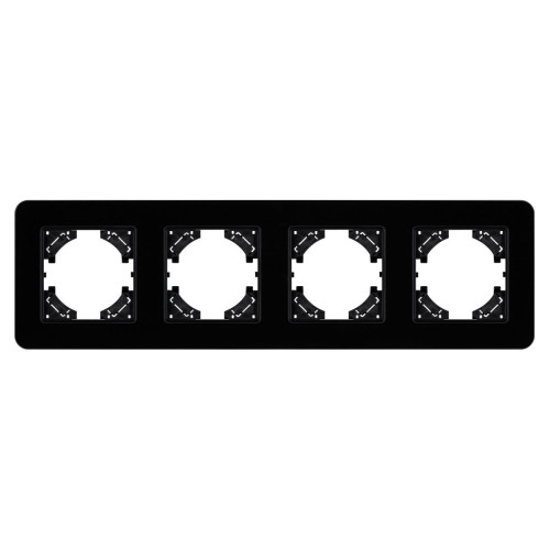 Рамка на 4 поста стеклянная Arlight FRM-OMALI-GS-4-BK 049701
