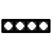 Рамка на 4 поста стеклянная Arlight FRM-OMALI-GS-4-BK 049701