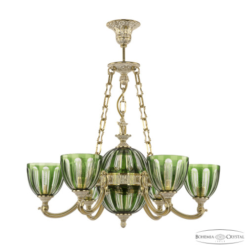 Подвесная люстра Bohemia Ivele Crystal Verona 72009P/6/175 GW P1 U Clear-Green/H-1H FA10S