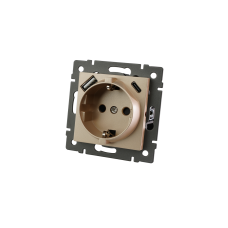 Механизм розетки с USB зарядкой Arlight SCT-MUAC-PL-GD-V (250V, 16A) 049832