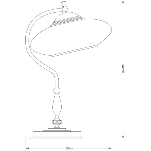 Настольная лампа Kutek San Marino Shade SAN-LN-1(P)CR