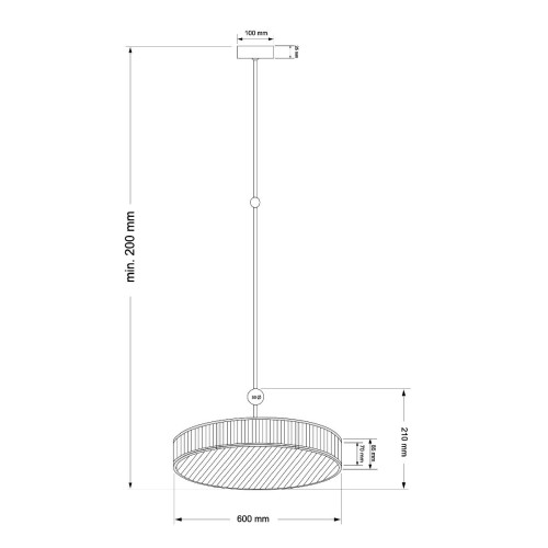 Люстра на штанге Kutek Lavone LAV-ZW-6(P)600-1/R