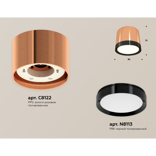 Потолочный светильник Ambrella Light Techno Spot XS8122001 (C8122, N8113)