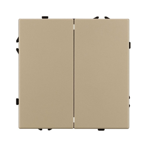 Механизм выключателя двухклавишный непроходной Arlight SWT-NOBE-MK02-SFPL-GD (230V, 10A) 054253