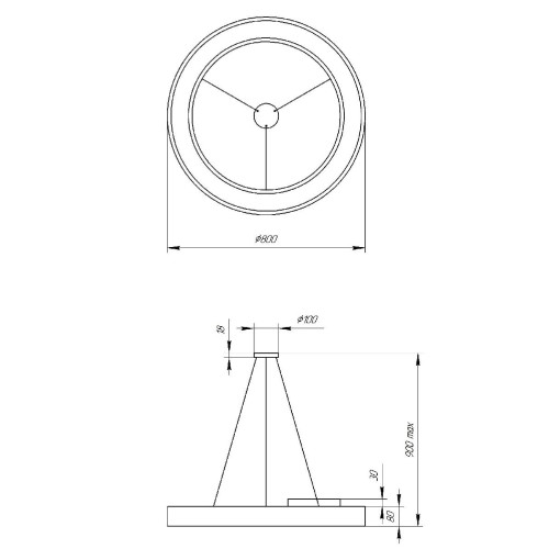 Подвесной светильник Эра Geometria SPO-134-B-40K-056 Б0050565