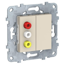 Розетка 3xRCA Schneider Electric Unica New NU543144