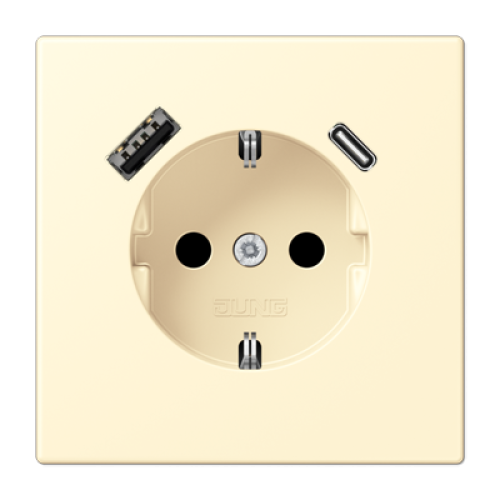 Розетка 2K+З USB Typ AC Jung LC1520-15CA201