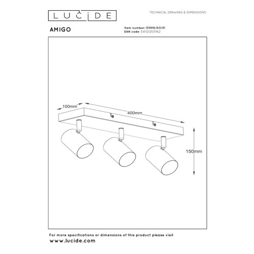 Спот Lucide Amigo 53910/03/31