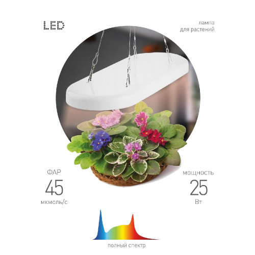 Подвесной светильник для растений Эра FITO-25W-QLED-FLY Б0053062