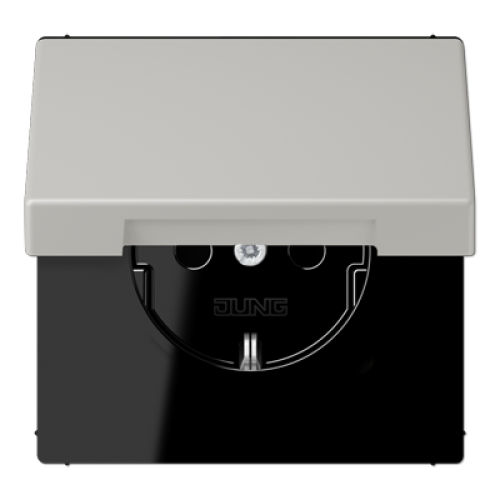Розетка 2K+З с крышкой Jung LC1520BFKL205