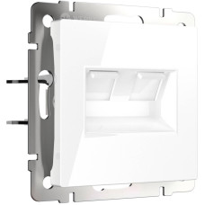 Розетка двойная Ethernet RJ-45 Werkel белый W1181101 4690389155376