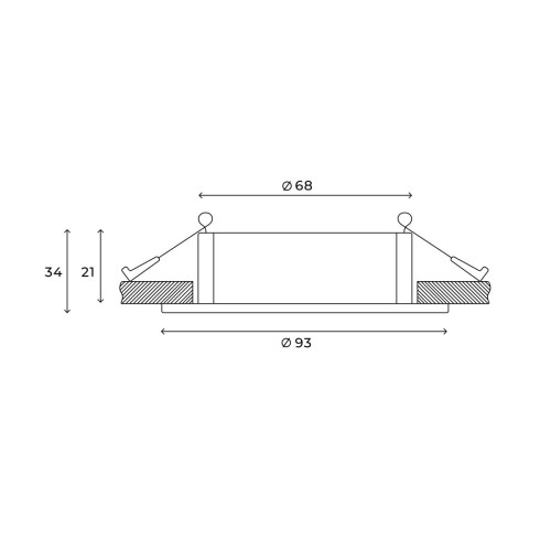Встраиваемый светильник Hesby Lighting Bodo HSBL_0104
