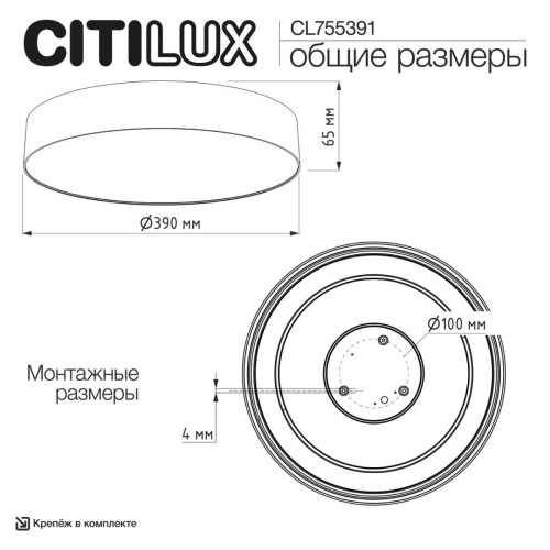 Накладной светильник Citilux Bart CL755391 Накладной светильник Citilux Bart CL755391