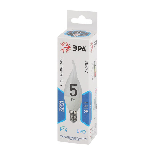Лампа светодиодная Эра E14 5W 4000K LED BXS-5W-840-E14 Б0027968