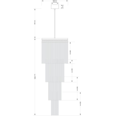 Каскадная люстра Kutek Filago FIL-ZW-13(P)600/500