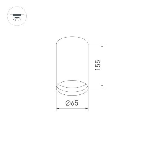 Корпус накладного светильника Arlight SP-Polo-Surface-R65 024221(1)