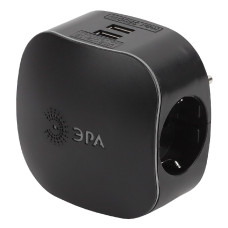 Разветвитель электрический Эра SP-3e-USB-BLACK Б0046364