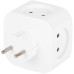 Разветвитель электрический ЭРА SP-4-3USBAC-W на 4 розетки + 3 USB A+C со шторками 10А белый Б0069083