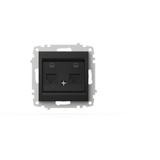 Розетка компьютерная двухместная ( Cat 6) ELBI Zena Vega 609-014800-248